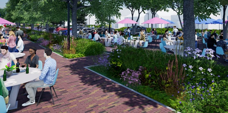 Foto: Herinrichting gemeentehuisplein Heeze valt 40 procent duurder uit: raad gevraagd 160.000 euro bij te passen