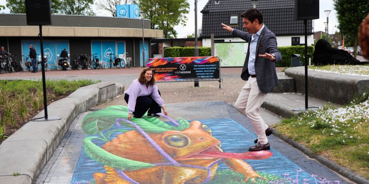 Foto: Tweede 3D street art schildering onthult in Wapenveld
