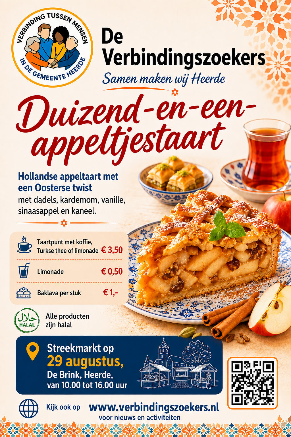 Foto: Duizend-en-een-appeltjestaart verbindt op Streekmarkt