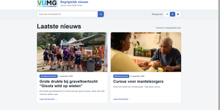Foto: Startvijmg.nl nieuwe website met lokaal nieuws in begrijpelijke taal. Een bijzonder verhaal.