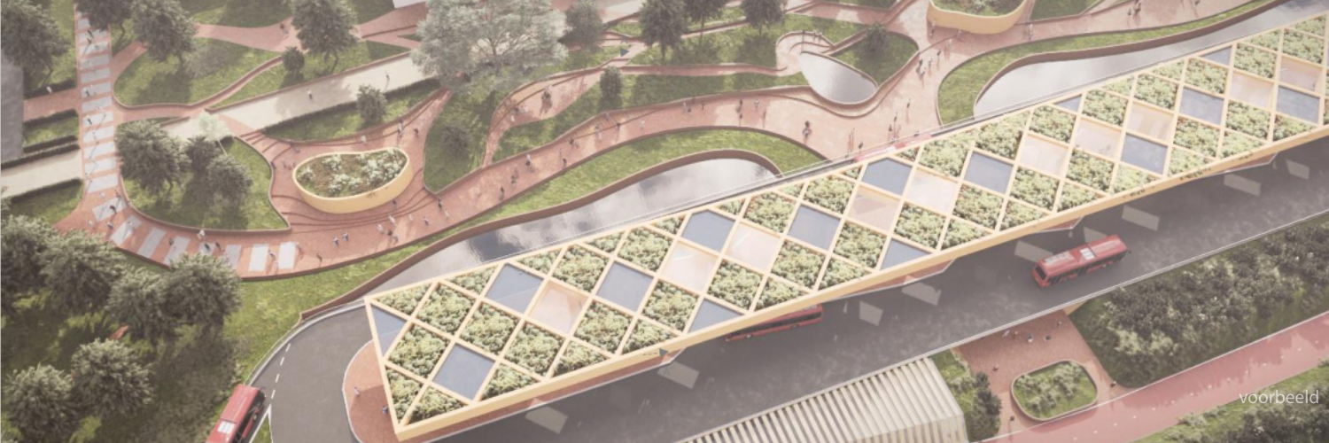 Foto: Eerste schets nieuwe busstation bij ASML en Máxima Medisch Centrum