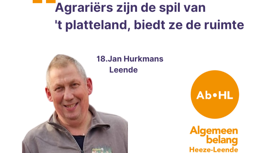 Foto: Agrariërs zijn de spil van 't platteland, biedt ze de ruimte