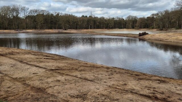 Foto: Herstelwerkzaamheden De Grote Meer in Valkenswaard worden in maart afgerond