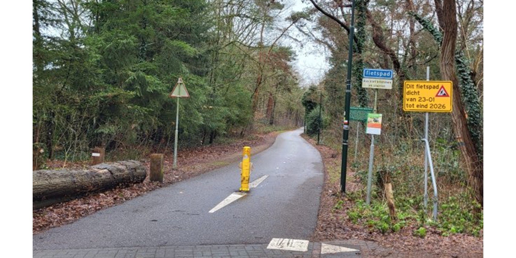 Foto: Omleiding fietspad Oude Spoorbaan