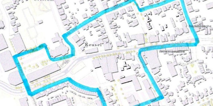 Foto: Uitgaansgebied rond Wilhelminalaan in Reusel tijdelijk aangewezen als evenemententerrein voor meer veiligheid