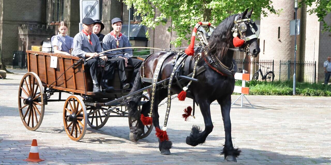 Foto: Veel belangstelling voor traditionele Pinksterrit met authentieke rijtuigen
