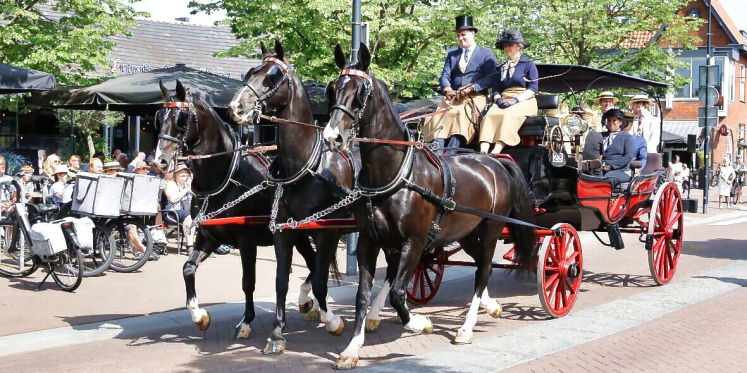 Foto: Veel belangstelling voor traditionele Pinksterrit met authentieke rijtuigen