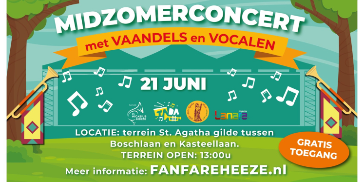 Foto: 21 juni: Midzomerconcert met vaandels en vocalen
