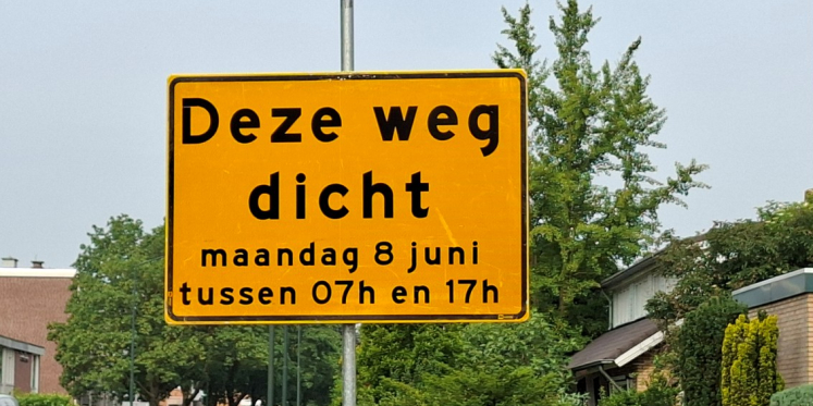 Foto: Wegwerkzaamheden voor herstel leidingsleuven in Cranendonck