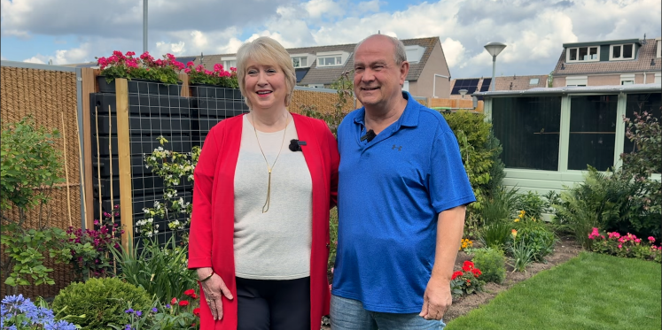 Foto: Woonstichting 'thuis start proef met tuinschutting die regenwater opvangt in Veldhoven