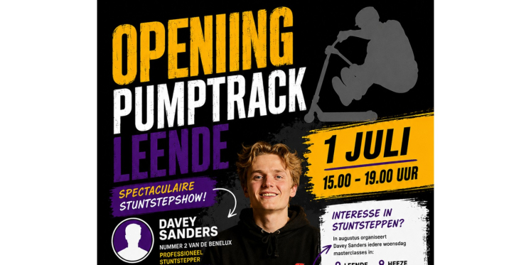 Foto: 1 juli: Feestelijke opening nieuwe pumptrack Leende