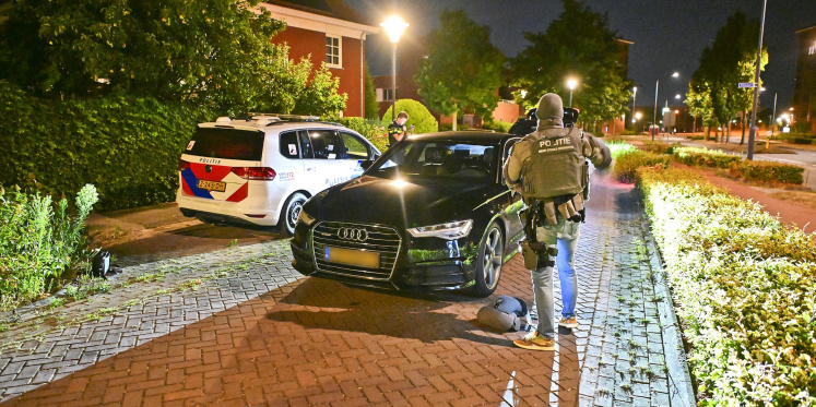 Foto: Arrestatieteam houdt man aan na urenlange inzet aan Libel in Veldhoven