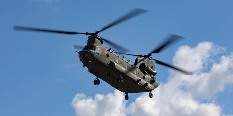 Foto: Militaire helikopters oefenen op 18 augustus boven Veldhoven