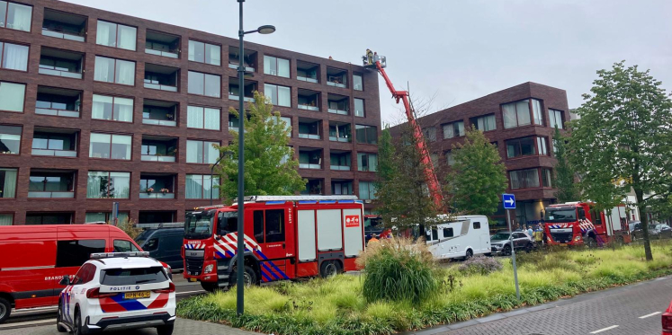 Foto: Grote brand in flat in Valkenierstraat in Valkenswaard