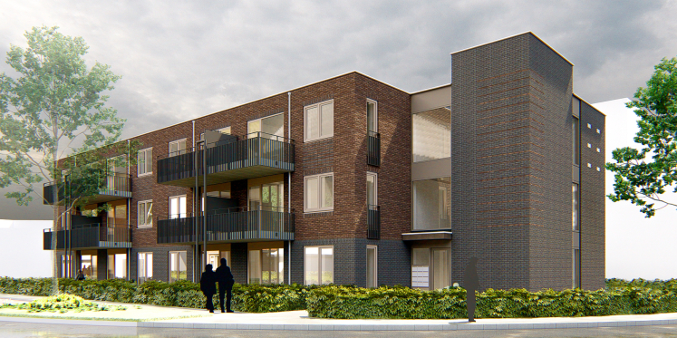 Foto: Van bibliotheek naar woongebouw: bouw sociale huurwoningen Rubenslaan Budel kan beginnen