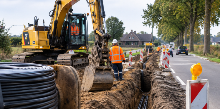 Foto: Enexis legt acht kilometer nieuwe stroomkabels aan tussen Duizel en Bergeijk