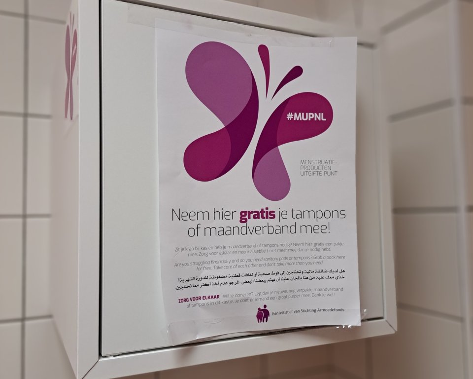 Foto: Gratis menstruatieproducten op verschillende plekken in Bladel te verkrijgen
