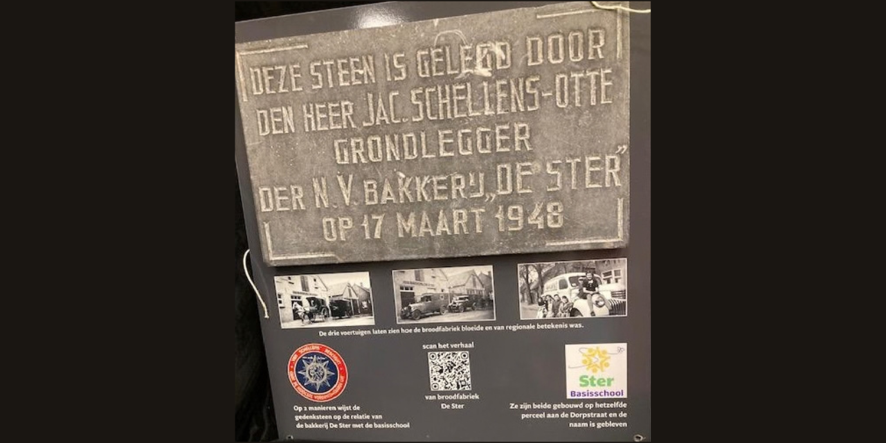 Foto: Gedenksteen Bakkerij De Ster opnieuw terug op vertrouwd terrein