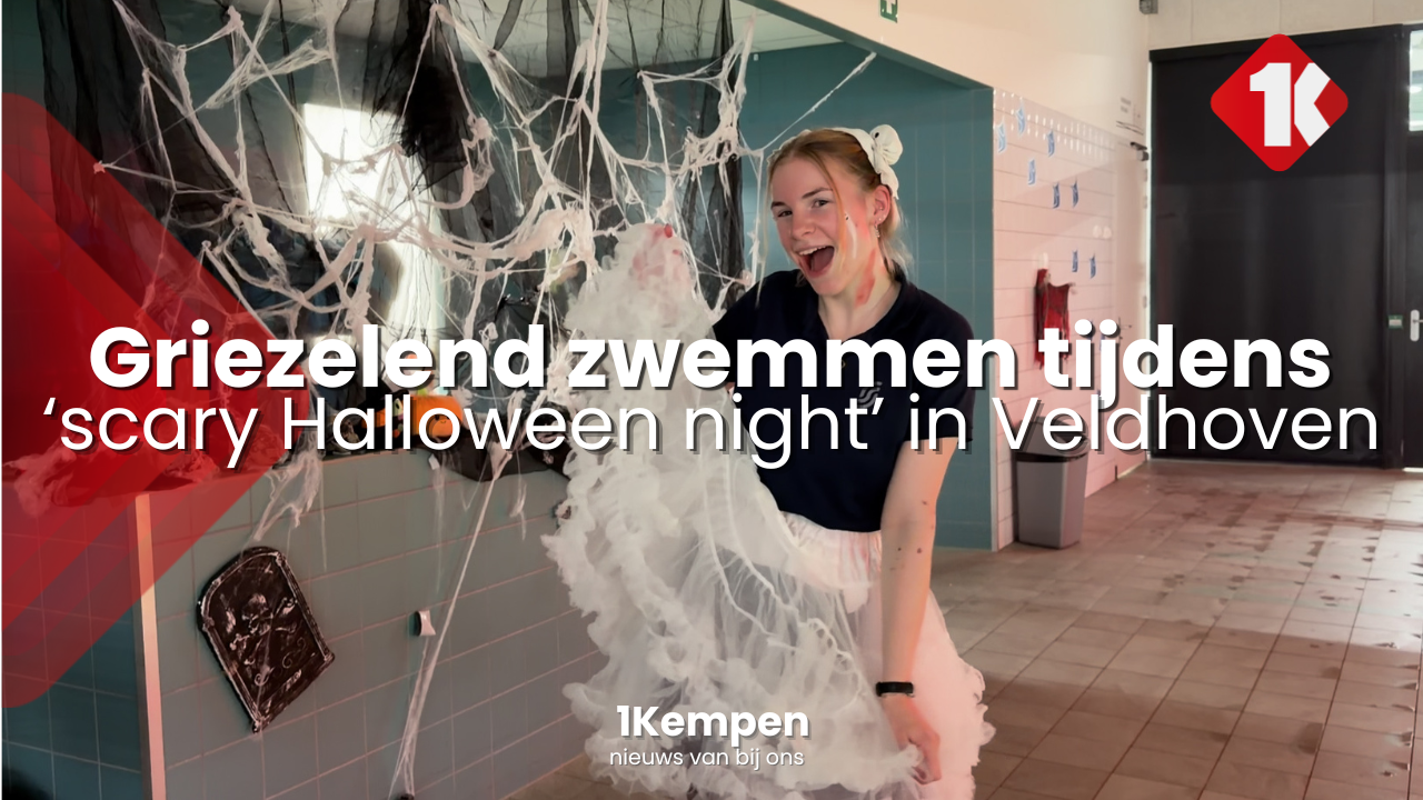 Foto: Griezelend zwemmen tijdens 'Scary Halloween night' in Veldhoven