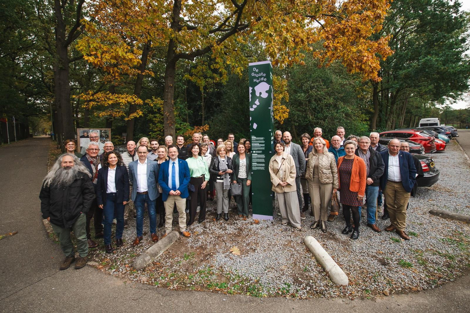 Foto: Eerste marker verwelkomt bezoekers van De Groote Heide