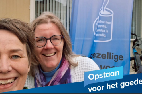 Foto: De gezelligste Huiskamer van Oldebroek: ChristenUnie Oldebroek nam een kijkje