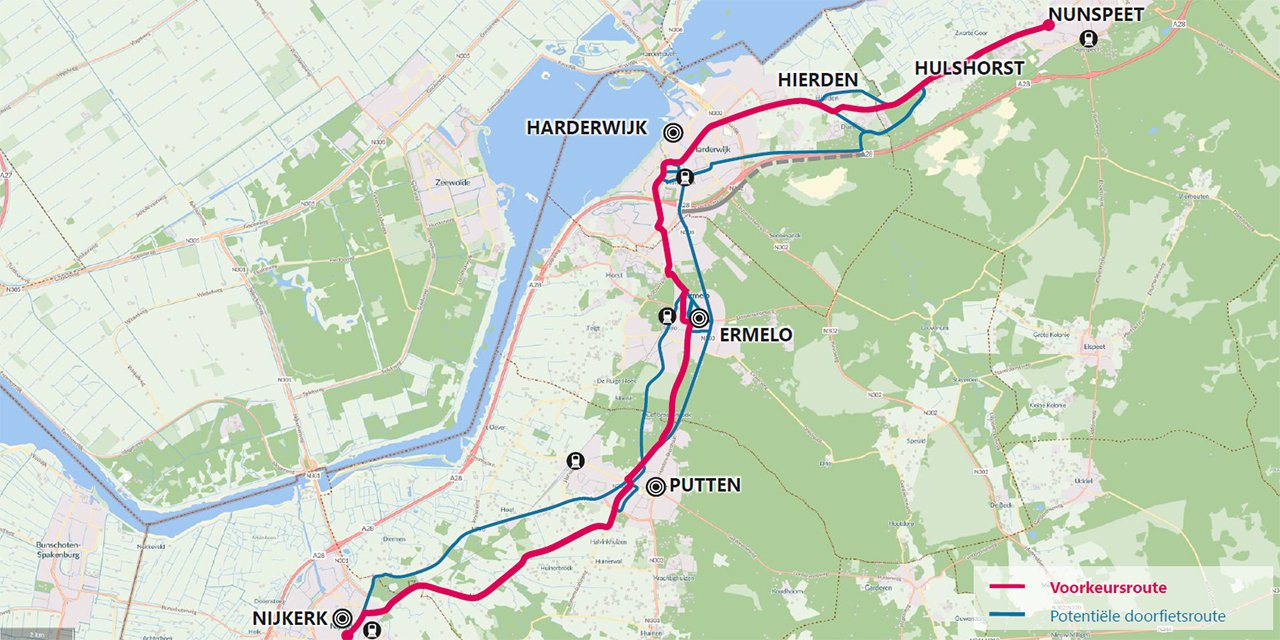 Foto: Plannen voor doorfietsroute F28: inwoners mogen reageren