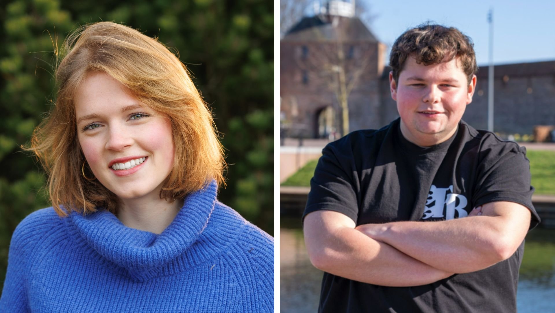 Foto: Gemeenteraad voor oudjes? Jopke (17) en Nick (21) bewijzen het tegendeel