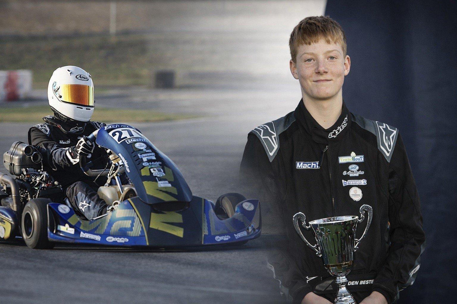 Foto: Succes voor karter Delano Den Besten