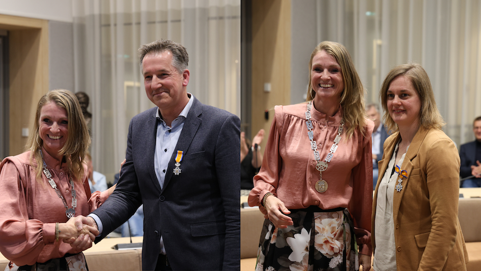 Foto: Koninklijke onderscheidingen bij afscheid Nijkerkse raadsleden