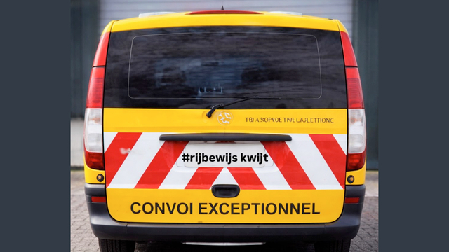 Foto: Convoi exceptionnel…maar 57 kilometer te hard was niet de bedoeling