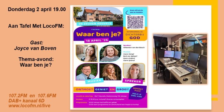 Foto: Thema-avond ‘Waar ben je’ centraal bij Aan Tafel Met