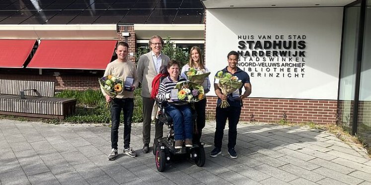 Foto: Deze vier sporters ontvingen een Harderwijkse Sportpenning