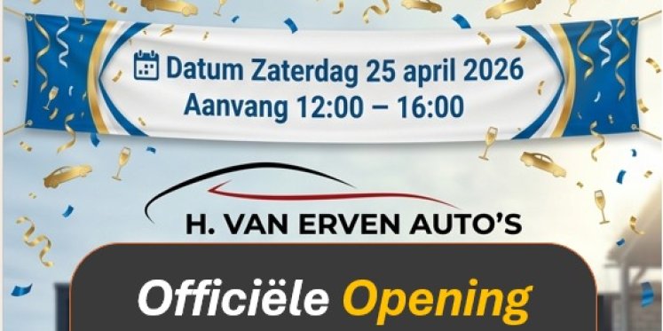Foto: Feestelijke opening H. van Erven Auto's in Elburg