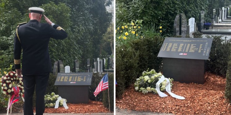 Foto: Monument voor 12 vergeten vliegers onthuld in Harderwijk