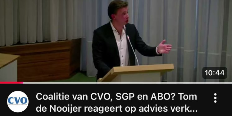 Foto: CVO over het advies van verkenner Richard de Mos (bijdrage raadsvergadering)