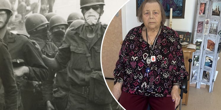 Foto: Tineke (82) zat alleen op de kazerne toen de rook alles overnam