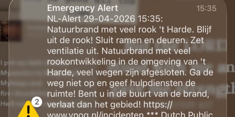 Foto: Waarom de één wel en de ander geen NL-Alert kreeg in Nunspeet