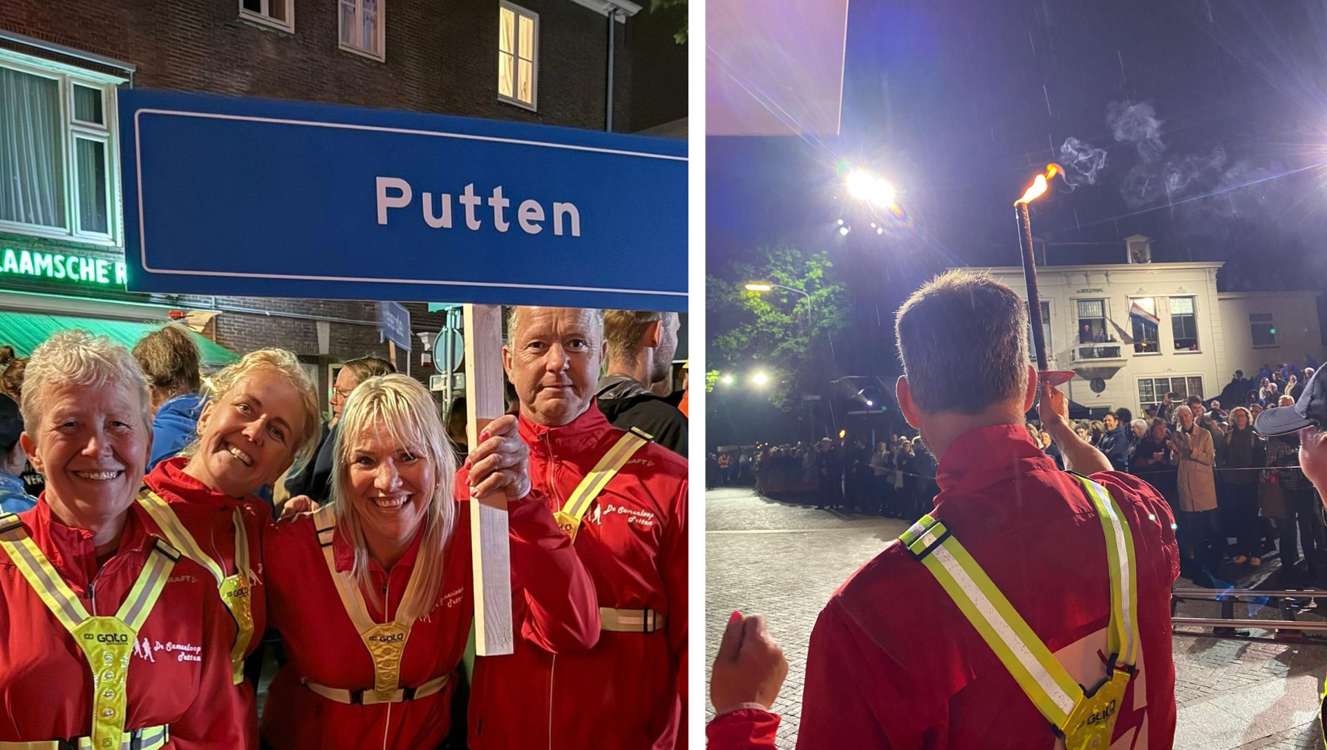 Foto: 'Een groot feest': Deze Puttenaren haalden vannacht rennend het bevrijdingsvuur op