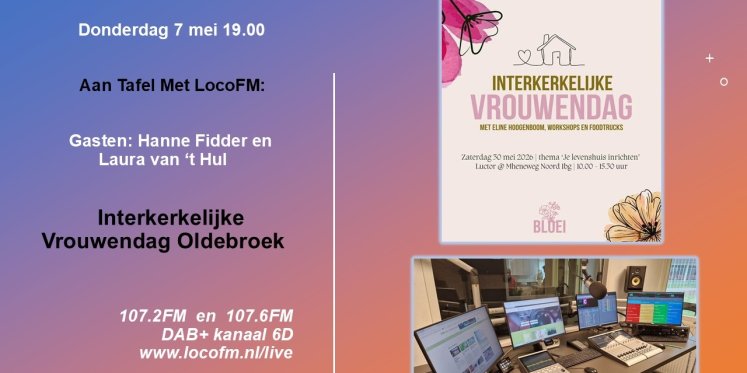 Foto: Interkerkelijke vrouwendag Oldebroek centraal bij Aan Tafel Met LocoFM