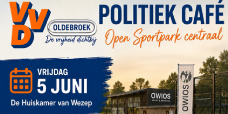 Foto: Politiek Café VVD Oldebroek – Open Sportpark centraal