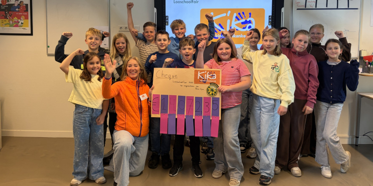 Foto: Leerlingen Looschool halen maar liefst €14.072,35 op voor KiKa
