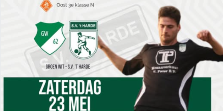 Foto: ’t Harde sluit competitie af met cruciaal duel tegen Groen Wit ’62