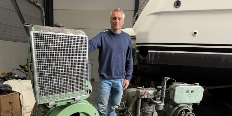 Foto: Evert laat zijn oude Samofa motoren weer ploffen in Harderwijk