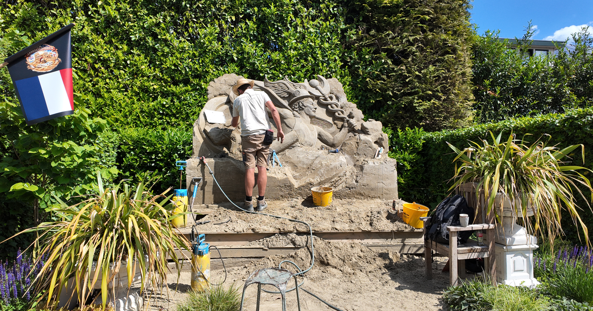 Vijf kunstenaars strijden in Garderen om Europese titel zandsculpturen
