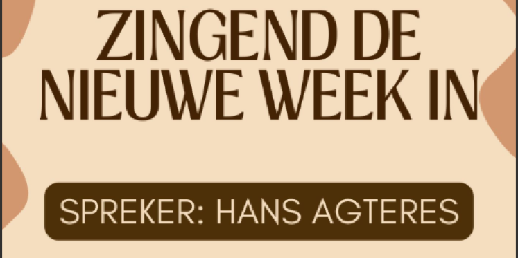 Foto: Zingend de nieuwe week in