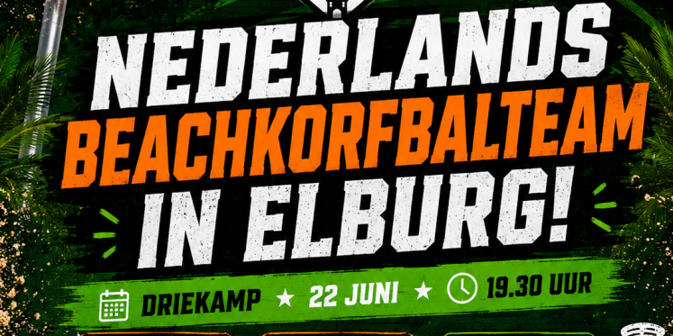 Foto: Nederlands Beachkorfbalteam te gast bij KV Elburg
