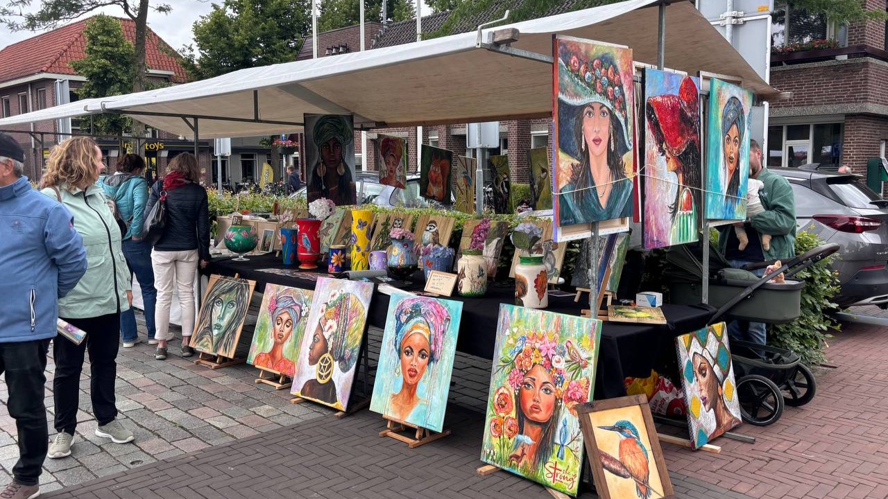 Kunstmarkt in Nunspeet wordt steeds groter: ‘Geweldige markt’