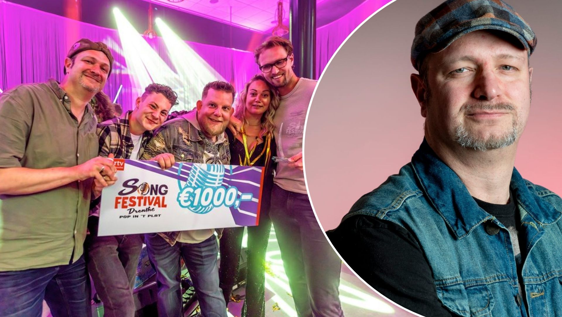 Foto: Drentse winst, Nijkerkse roots: Melcher wint songfestival met zijn band