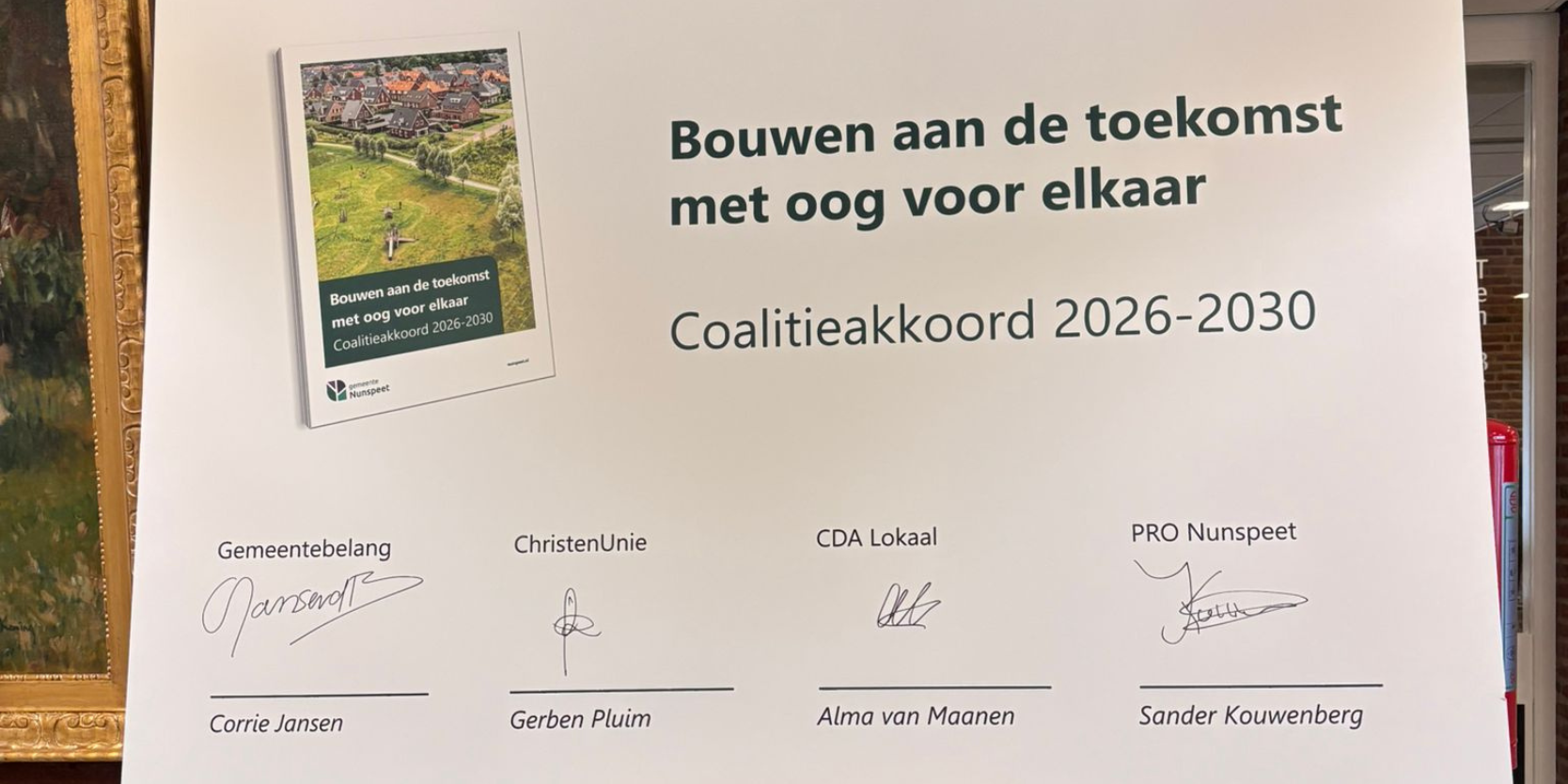 Foto: Nunspeet presenteert coalitieakkoord: Dit kan je verwachten