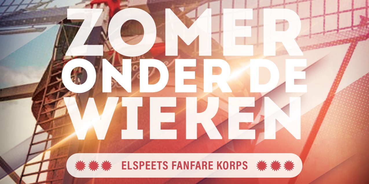 Foto: Zomer onder de Wieken: zomerconcert Elspeets Fanfare Korps bij Molen De Hoop